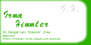 irma himmler business card